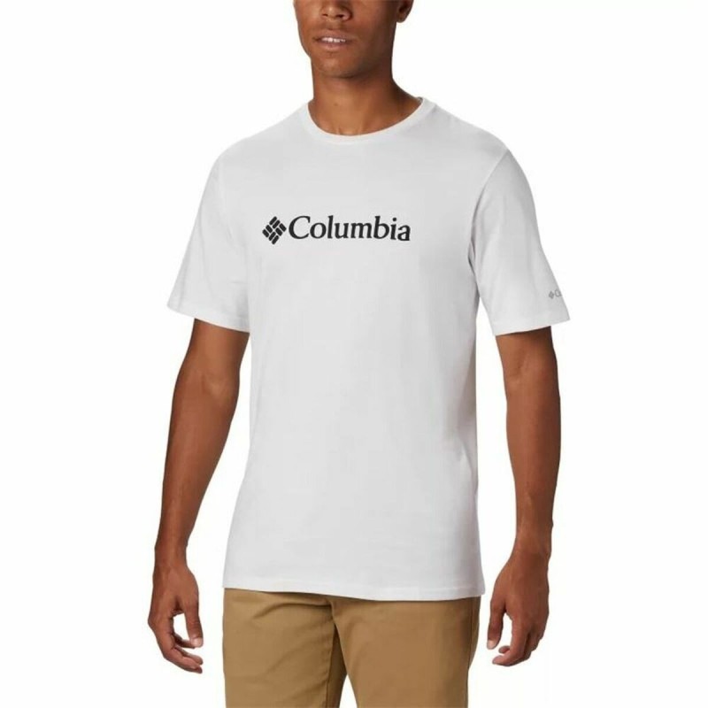 T-shirt à manches courtes homme Columbia  Basic Logo Blanc Homme