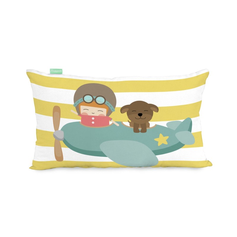 Housse de coussin HappyFriday Learning to fly Multicouleur 50 x 30 cm