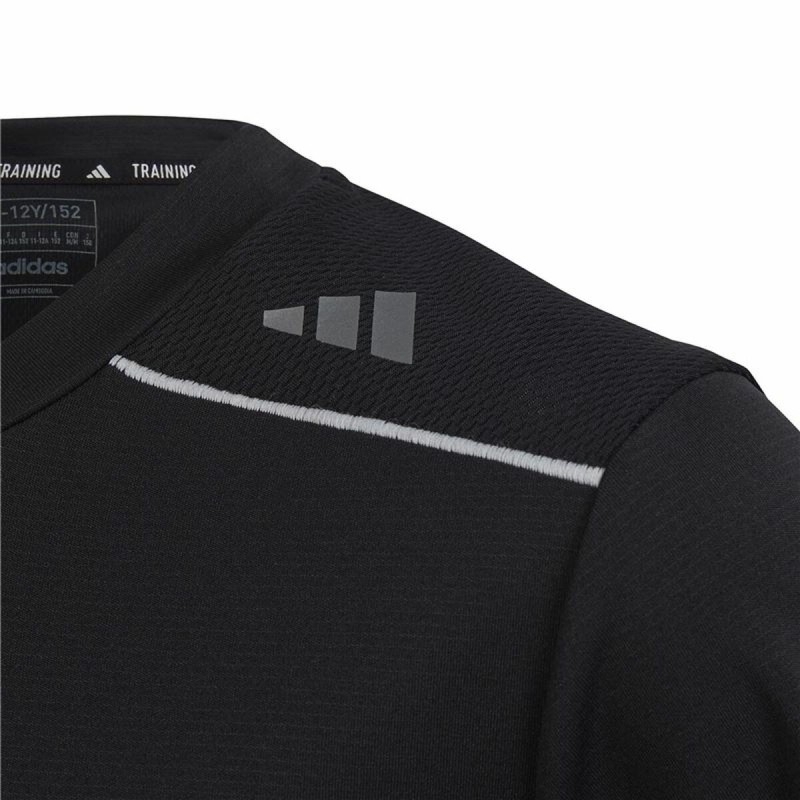 T shirt à manches courtes Enfant Adidas Aeroready Noir