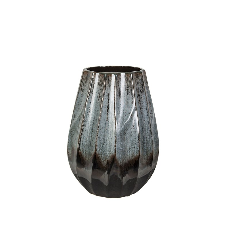 Vase Romimex Bleu Noir Bleu/Noir Céramique 23 x 28 x 23 cm