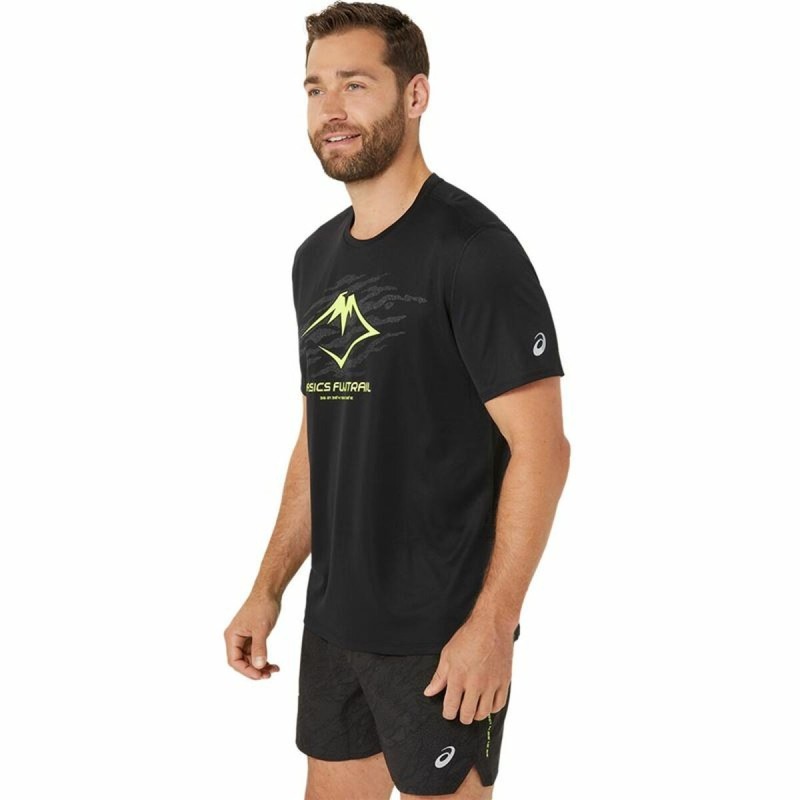 T-shirt à manches courtes homme Asics Fujitrail Logo Ss Top Noir