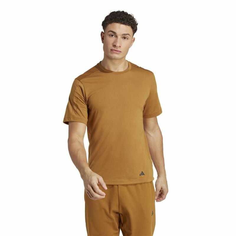 T-shirt à manches courtes homme Adidas Yoga Base Marron