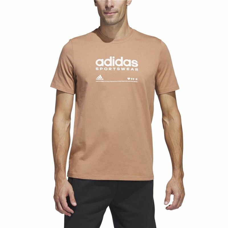 T-shirt à manches courtes homme Adidas Lounge Marron