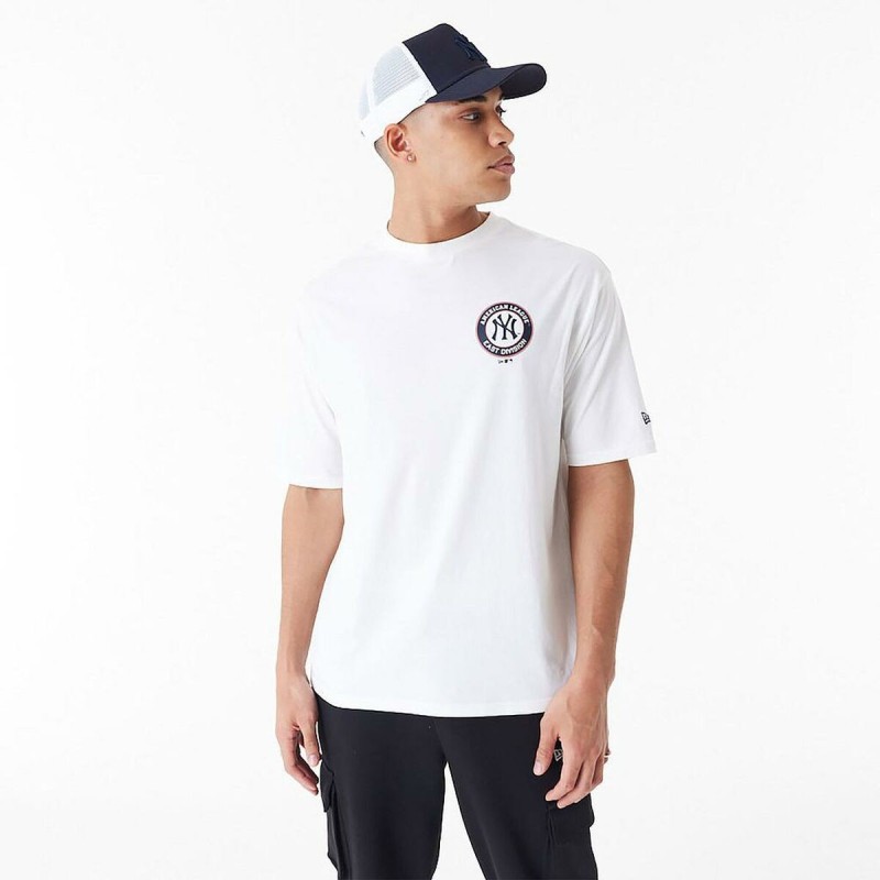 T-shirt à manches courtes homme New Era MLB PLAYER GRPHC OS TEE NEYYAN 60435538 Blanc