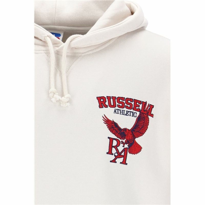 Sweat à capuche homme Russell Athletic Barry Blanc