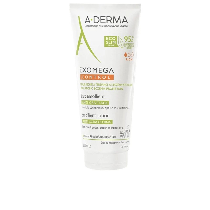 Lotion corporelle A-Derma Exomega Control 200 ml Soulagement des démangeaisons et de l’irritation