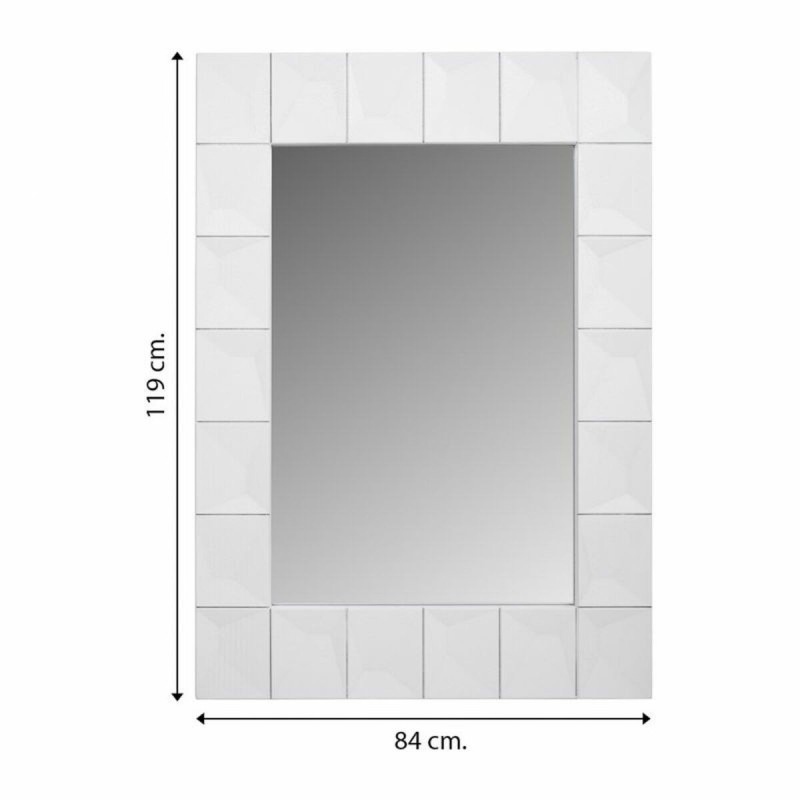 Miroir mural Alexandra House Living Blanc 4 x 119 x 84 cm Rectangulaire