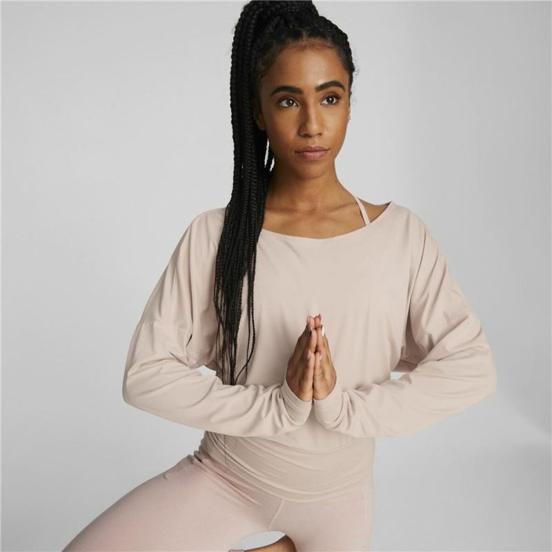 Sweat sans capuche femme Puma Studio Yogini Lite Saumon