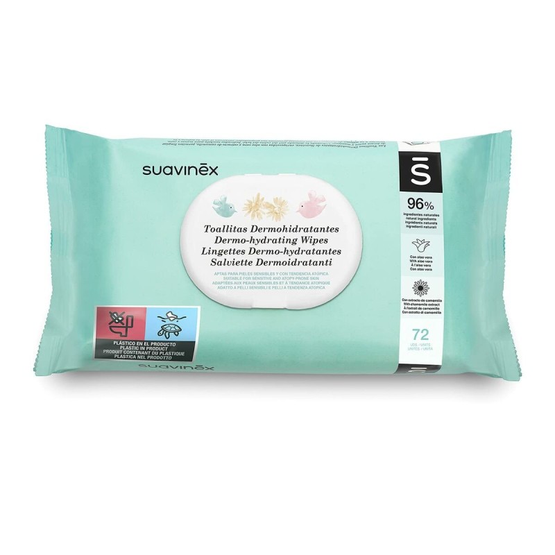 Lingettes pour bébé avec crème Suavinex Toallitas (72 Unités)