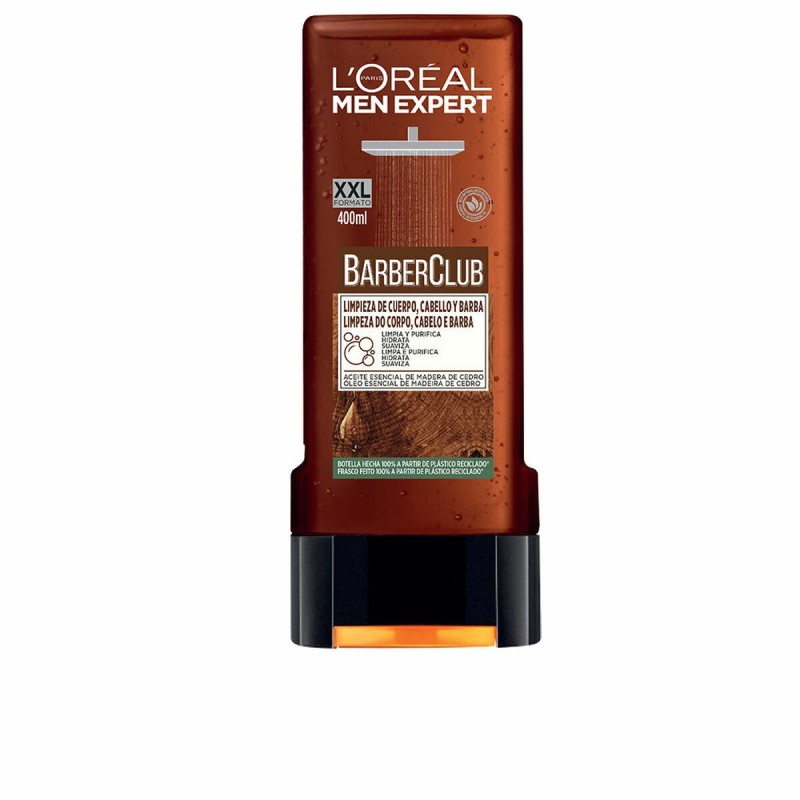 Gel Douche Hydratant L'Oreal Make Up Men Expert Barber Club Nettoyant (400 ml)