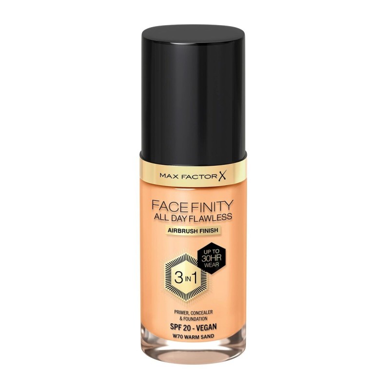 Base de Maquillage Crémeuse Max Factor Facefinity 3-en-1 Spf 20 Nº 70 Warm Sand 30 ml