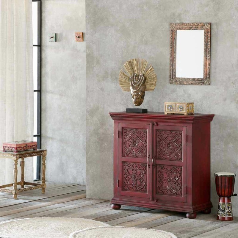 Console Alexandra House Living Rouge Bois de manguier 40 x 90 x 90 cm