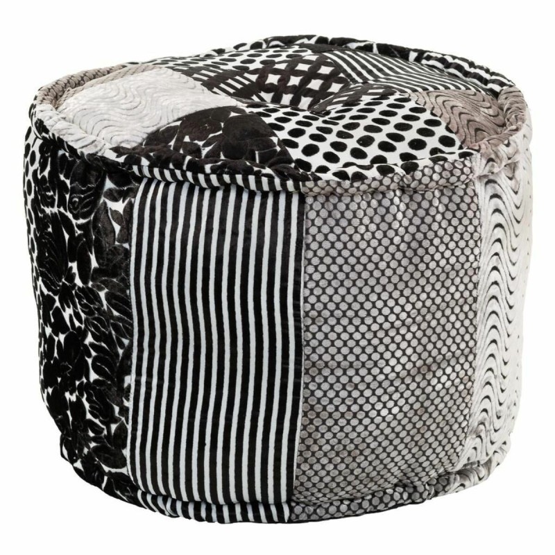 Pouf Alexandra House Living Blanc Noir 50 x 40 x 50 cm