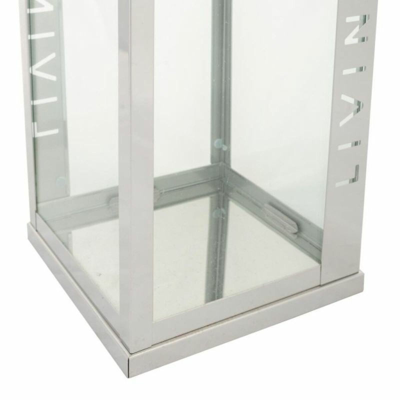 Lanterne Alexandra House Living Argent verre Acier inoxydable 18 x 30 x 18 cm