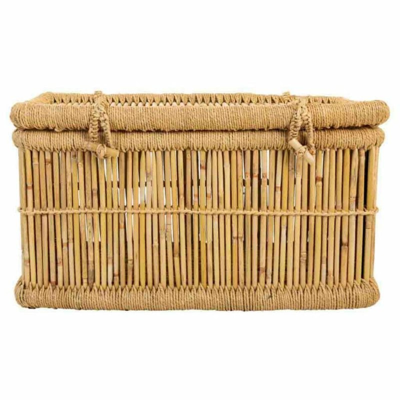 Lot de paniers Alexandra House Living Naturel Bambou Corde 52 x 40 x 70 cm 62 x 42 x 32 cm 2 Pièces