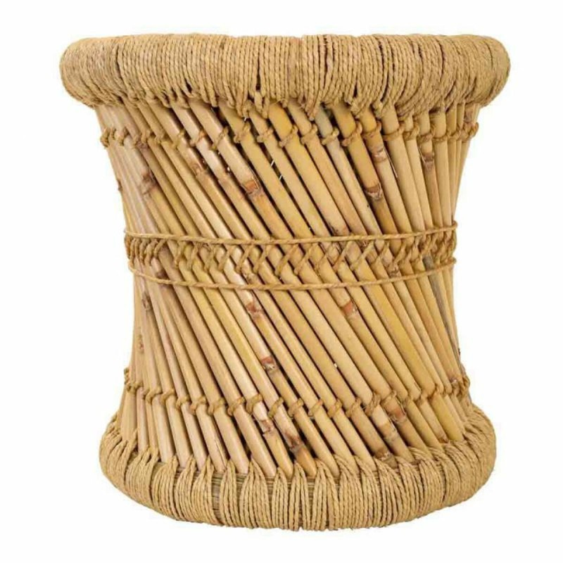 Jeu de tabourets Alexandra House Living Naturel Bambou Corde 38 x 38 x 38 cm 2 Pièces