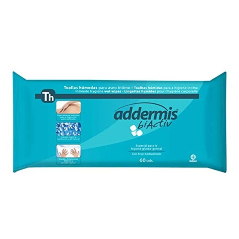 Lingettes imprégnées ADDERMIS BIACTIV Indasec 889-0760 (60 uds) (60 uds)