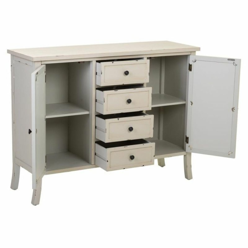 Buffet Alexandra House Living Gris verre Bois d'épicéa 37 x 84 x 110 cm