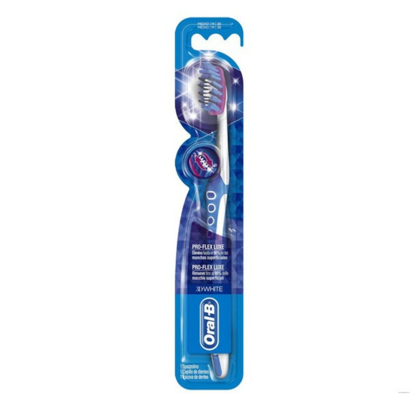 Brosse à Dents 3D White Pro-Flex Luxe Oral-B D White Flex Luxe Moyen 1 Unités