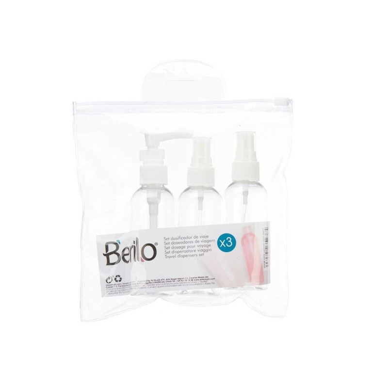 Ensemble de Voyage Berilo CH56289 Blanc Transparent Plastique (36 Unités)