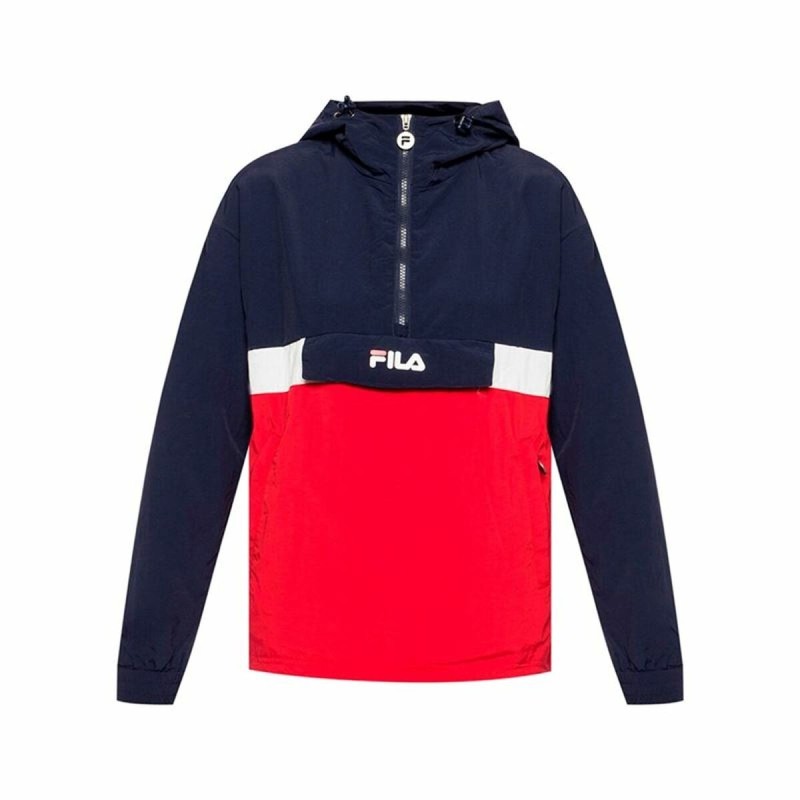 Sweat à capuche femme Fila Pavlina Rouge Bleu foncé