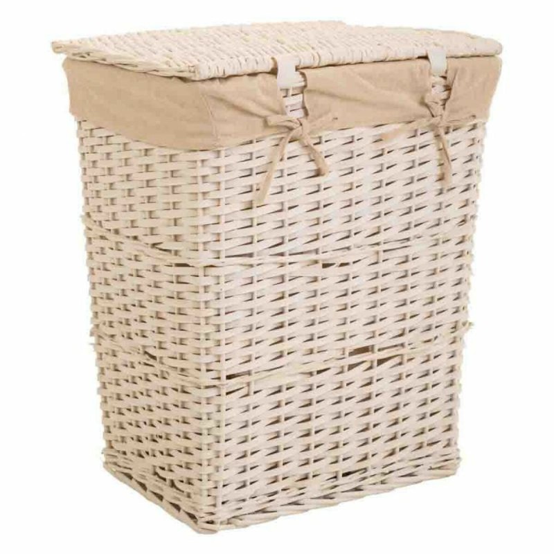 Lot de paniers Alexandra House Living Blanc osier Bois de saule 3 Pièces