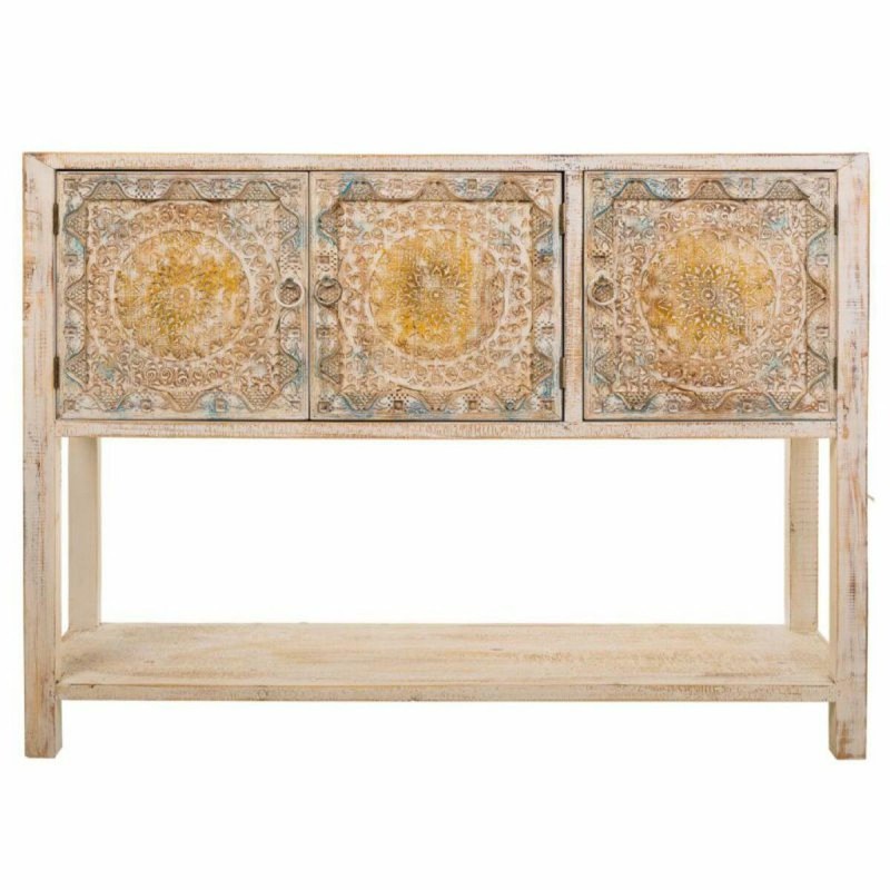 Buffet Alexandra House Living Bleu Bois d'épicéa Bois MDF 35 x 90 x 125 cm