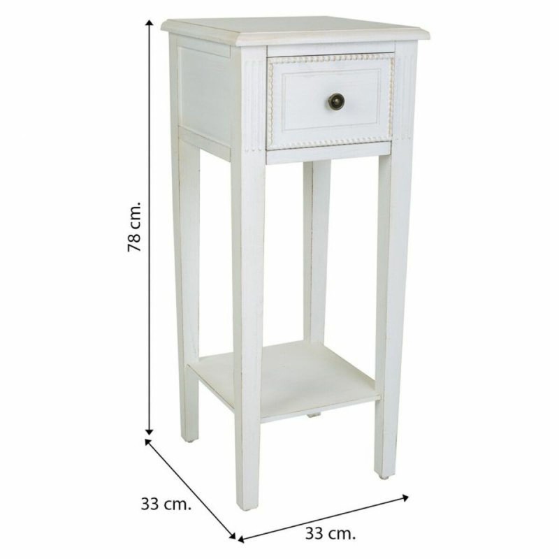 Table d'appoint Alexandra House Living Blanc 33 x 78 x 33 cm