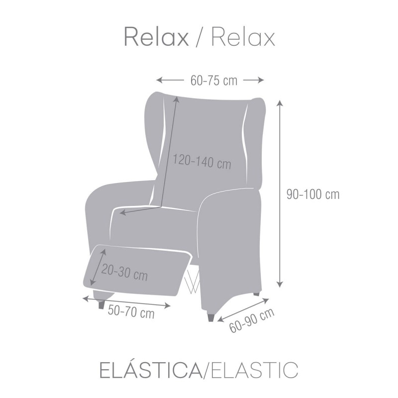 Housse de fauteuil avec pieds séparés Eysa ULISES Blanc 90 x 100 x 75 cm