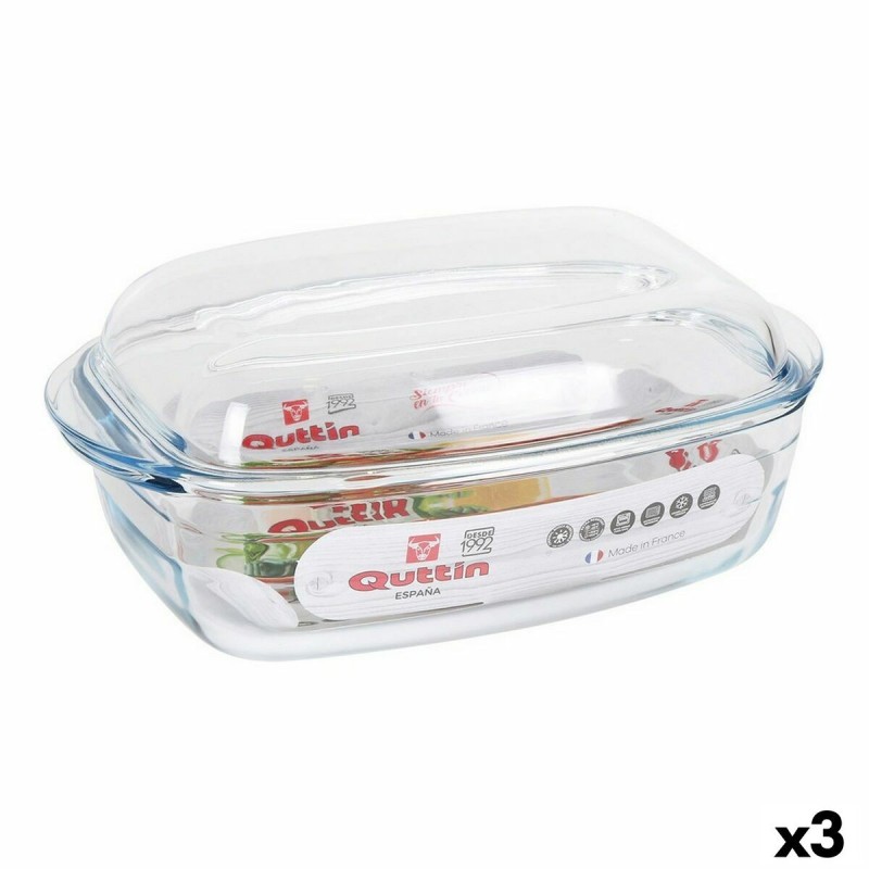 Casserole avec Couvercle Quttin 63096 verre 32