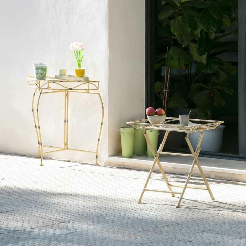 Table d'appoint Alexandra House Living Jaune 40 x 58 x 60 cm