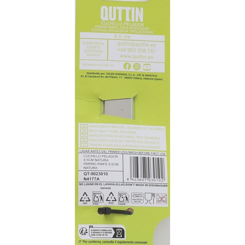 Eplucheur Quttin GR40764 Bois 8,5 cm (60 Unités)