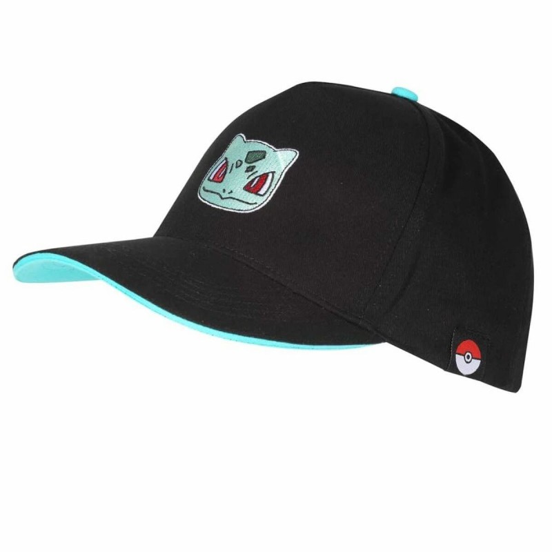 Casquette Unisex Pokémon Bulbasaur Badge 58 cm Noir Taille unique