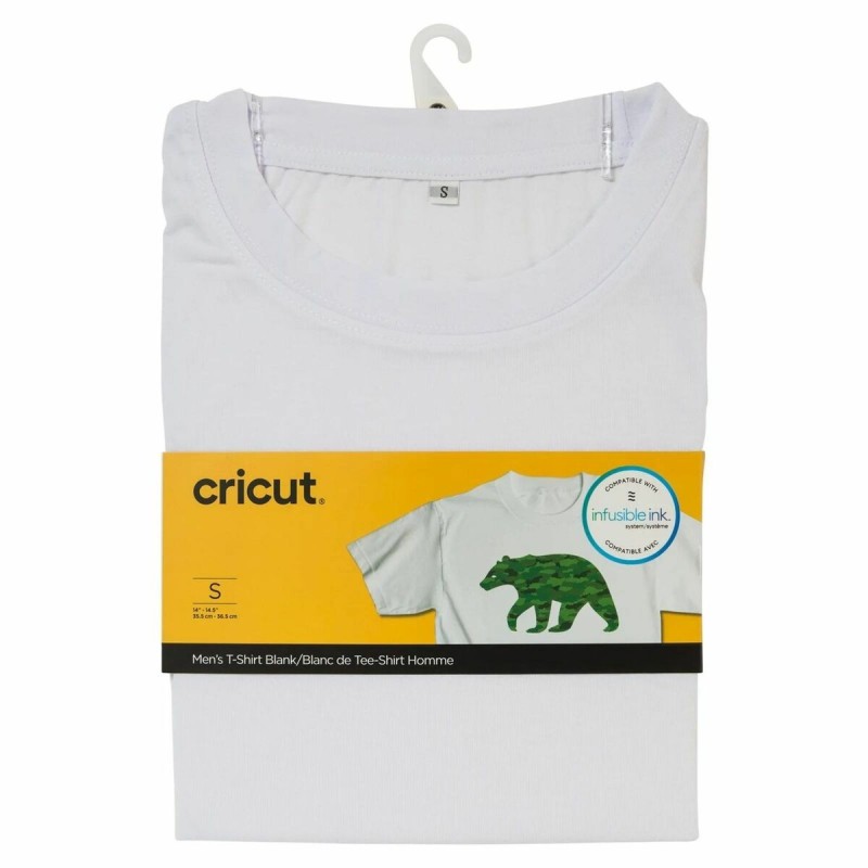 Tee-shirt personnalisable pour Plotter Cricut Men's Blanc S