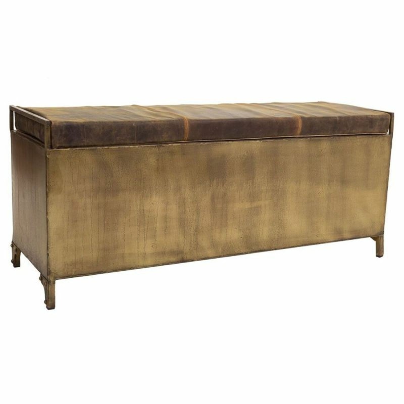 Banc Alexandra House Living Cuir Fer 40 x 51 x 120 cm