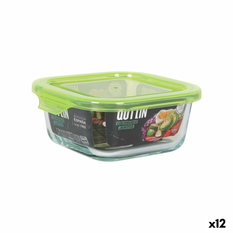 Boîte à lunch Quttin Vert 550 ml (12 Unités)