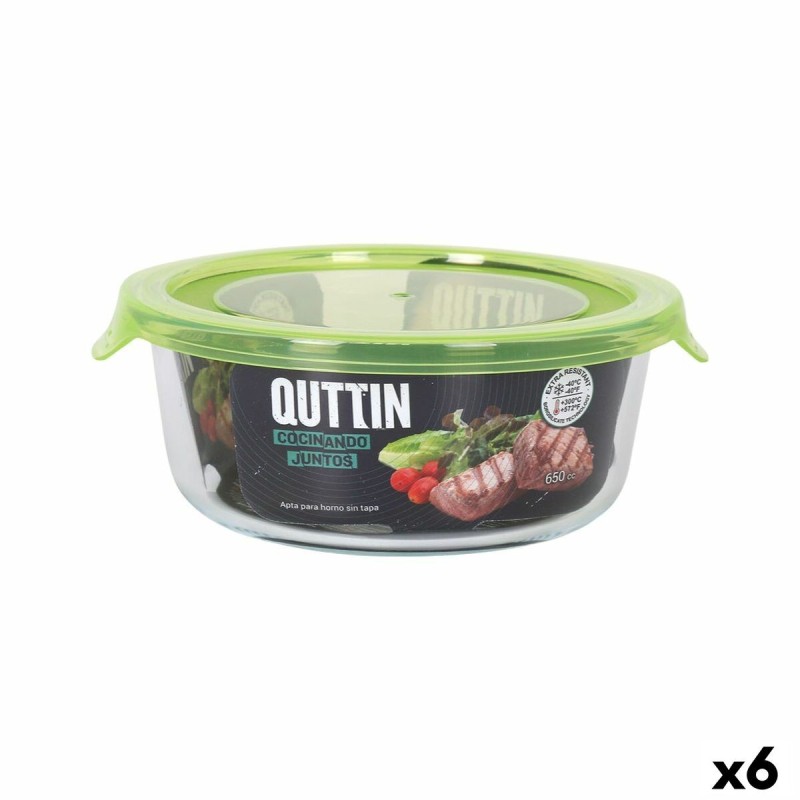 Boîte à lunch Quttin Vert 650 ml 15 x 15 x 6