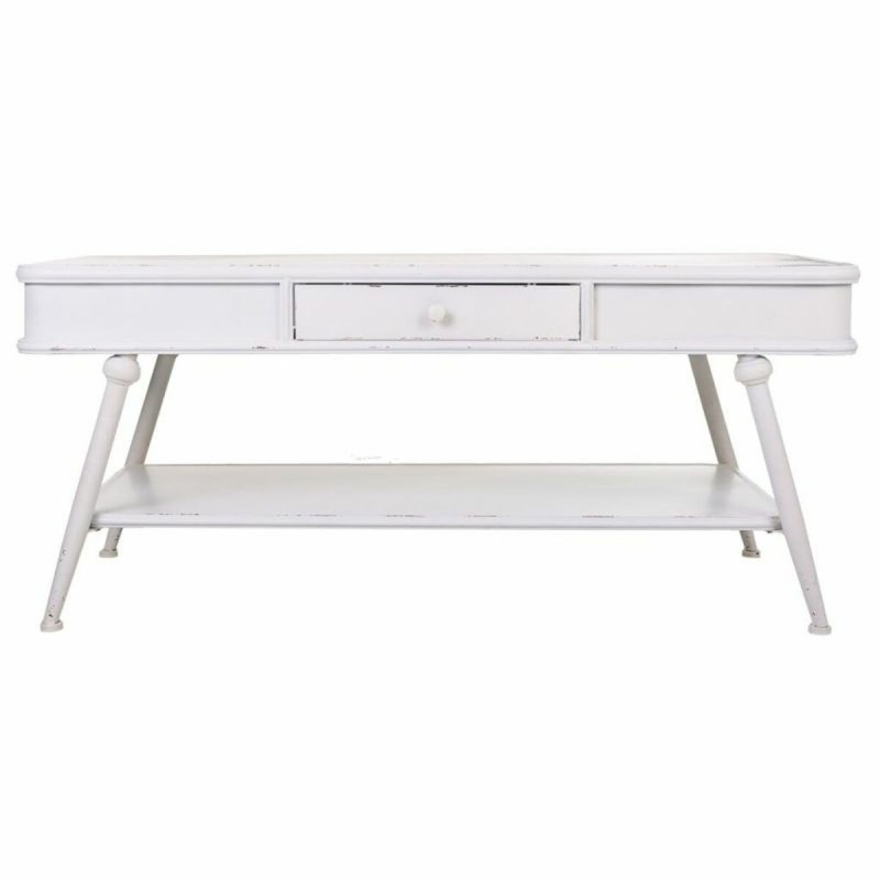 Table Basse Alexandra House Living Blanc Fer 60 x 53 x 120 cm