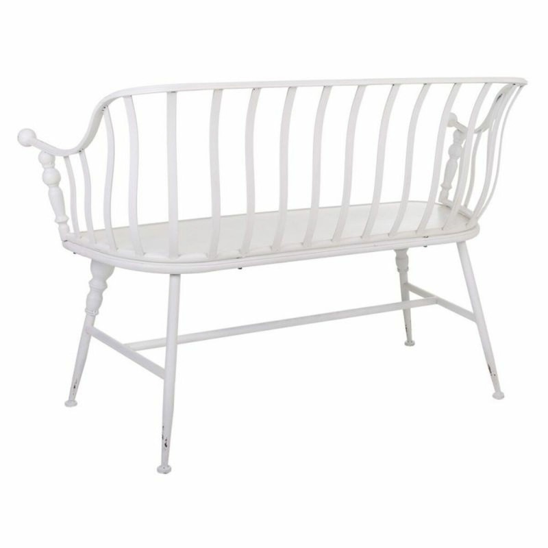 Banc Alexandra House Living Blanc Fer 53 x 86 x 128 cm