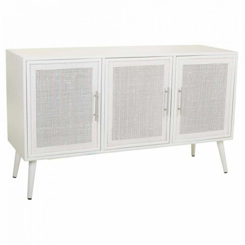 Buffet Alexandra House Living Blanc Argenté Bambou Bois MDF 41 x 71 x 120 cm