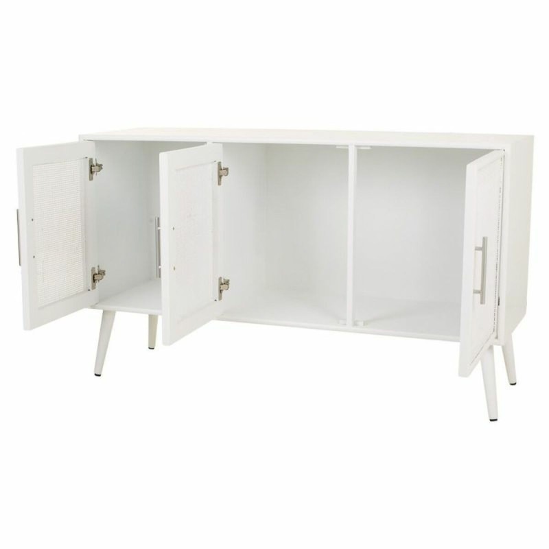 Buffet Alexandra House Living Blanc Argenté Bambou Bois MDF 41 x 71 x 120 cm