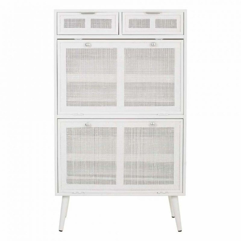 Armoire à chaussures Alexandra House Living Blanc 32 x 120 x 70 cm Grille