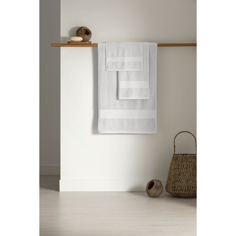 Serviette de lavabo Paduana Blanc 100 % coton 500 g/m² 50 x 100 cm