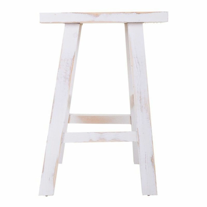 Tabouret Alexandra House Living Blanc Pin 25 x 50 x 35 cm