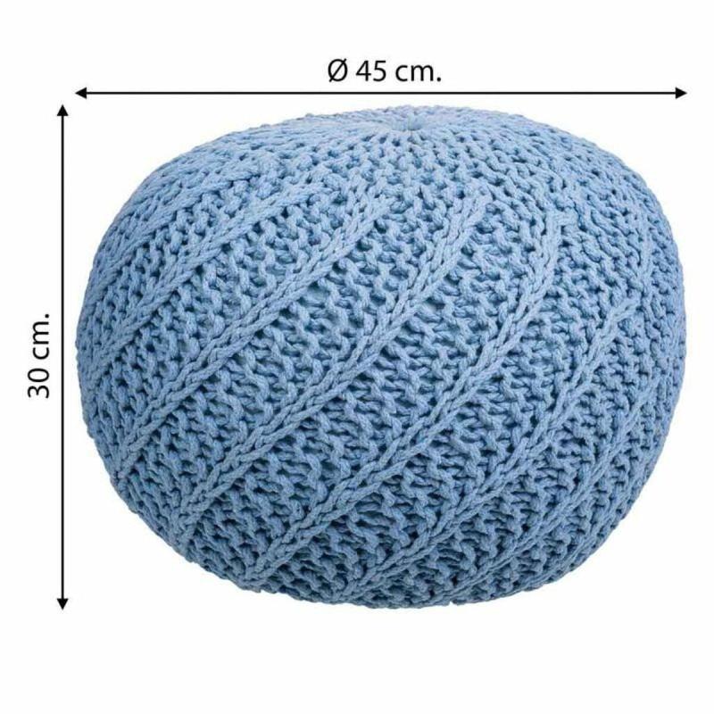 Pouf Alexandra House Living Bleu clair polystyrène 45 x 30 x 45 cm