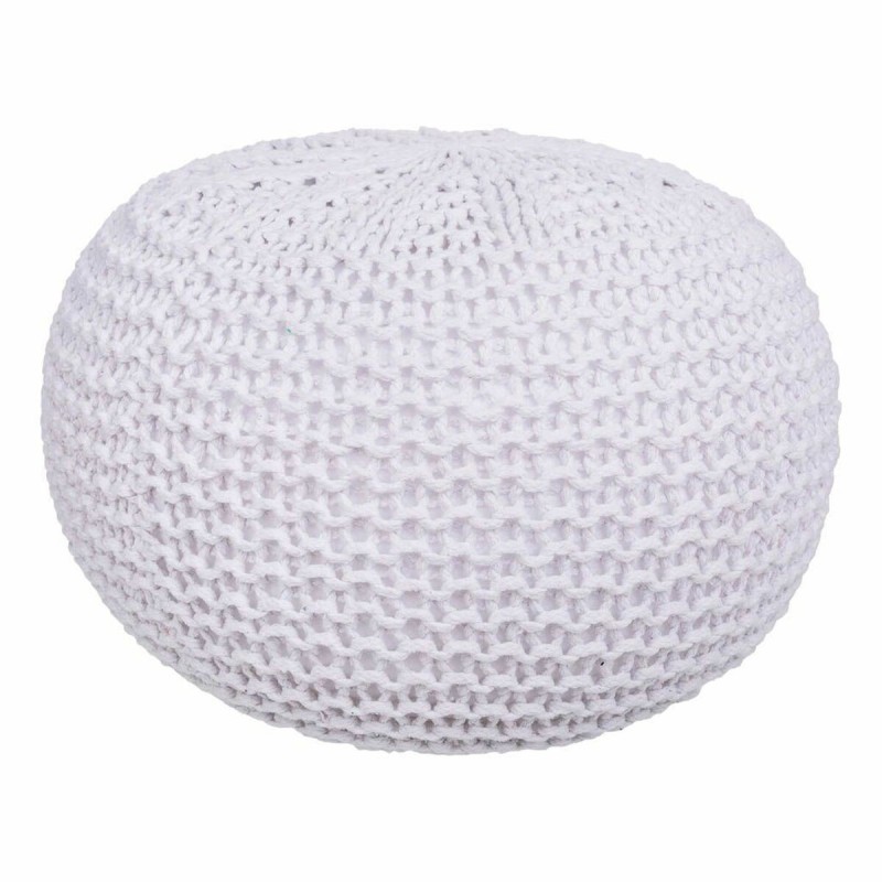 Pouf Alexandra House Living Blanc polystyrène 38 x 30 x 38 cm