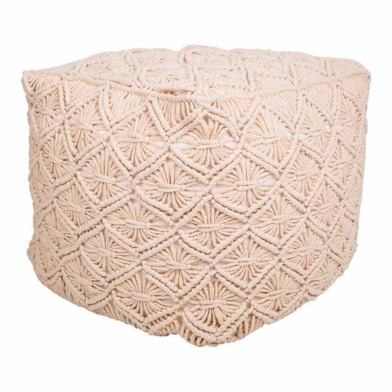 Pouf Alexandra House Living Crème polystyrène 45 x 40 x 45 cm