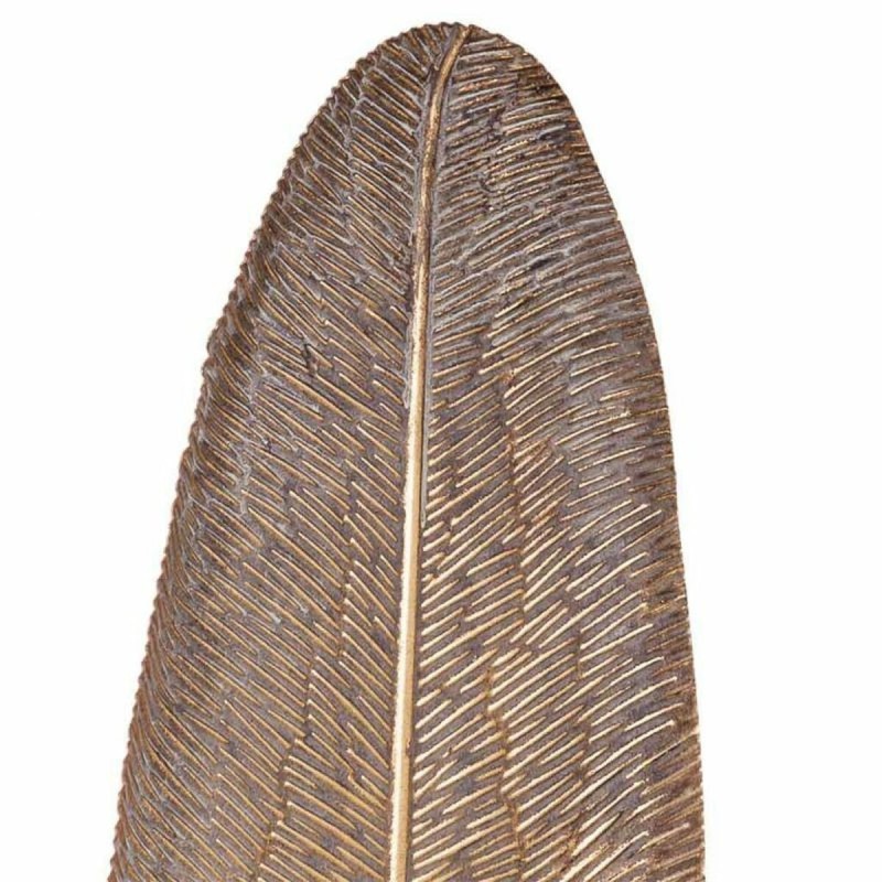 Pot à Bougie Alexandra House Living Doré Fer 16 x 60 x 17 cm Plumes