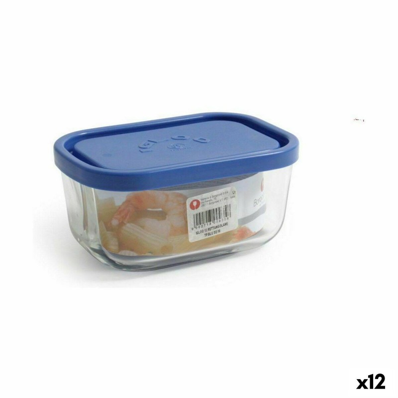 Boîte à lunch Borgonovo Bleu Rectangulaire 400 ml 13