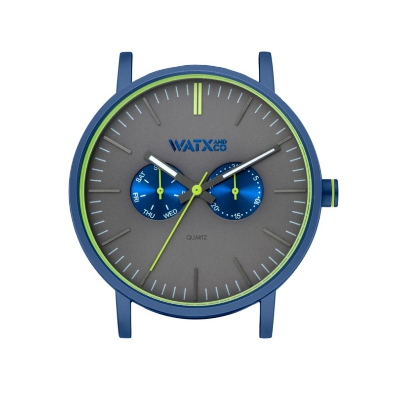 Montre Unisexe Watx & Colors WXCA2726  Bleu Gris (Ø 44 mm)